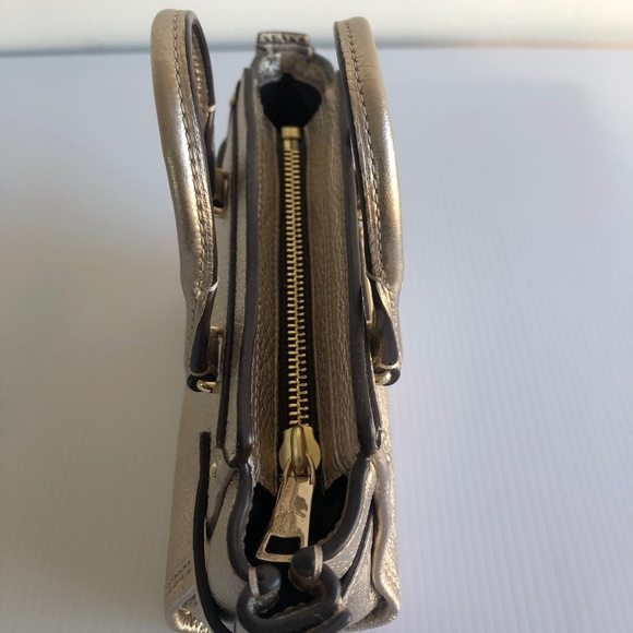 *NWOT* COACH Swagger Metallic Leather Mini Swagger 20 Crossbody Handbag Gold - Picture 5 of 11